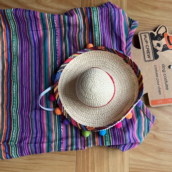 Pup Crew Serape & Sombrero Dog Halloween Costume - Picture 6 of 9